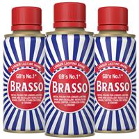 3 x Brasso Liquid Metal Polish For Brass Copper Stainless Steel & Pewter 175ml