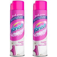 2 x Vanish Gold Carpet Cleaner Care Foam Upholstery Dirt & Stain Remover 600ml