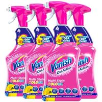 4 x Vanish Oxi Action Colour Spray 500ml | Fabric Stain Remover |For Tough Stain