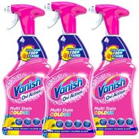 3 x Vanish Oxi Action Colour Spray 500ml | Fabric Stain Remover |For Tough Stain