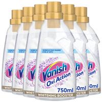 6 x Vanish Oxi Action Crystal White Gold Gel Fabric Whitener Stain Remover 750ml