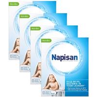 4 x Napisan Non Biological Laundry Stain Remover 800g Brightens Whites
