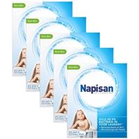 5 x Napisan Non Biological Laundry Stain Remover 800g Brightens Whites