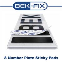 DOUBLE SIDED STICKY PADS SELF ADHESIVE NUMBER PLATE PADS FIXING KIT X 8