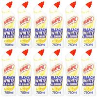 12 x Harpic Bleach White & Shine Citrus Fresh Baking Soda Toilet Cleaner 750ml
