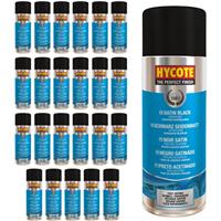 Hycote Satin Black Multi-Purpose Aerosol Spray Paint Fast Drying 400ml x24
