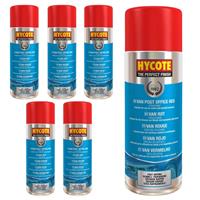 Hycote Post Office Van Red Fast Drying Aerosol Spray Paint 2.4 Litres 400mL x6