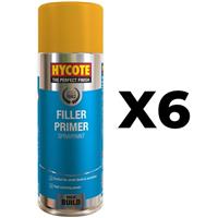 Hycote Yellow Fast Drying Aerosol Spray Paint 400ml *6