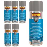 Hycote Silver Wheel Aerosol Spray Paint 400mL Perfect Finish Excellent Cover x6