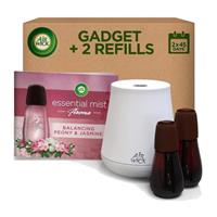 Air Wick Essential Mist Aroma Kit Balancing Peony & Jasmine 1 Unit & 2 x Refills