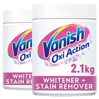 2 x Vanish Oxi Action Stain Remover Powder White 2.1 kg