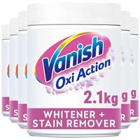 6 x Vanish Oxi Action Stain Remover Powder White 2.1 kg