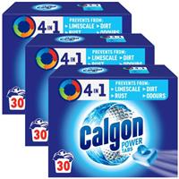 3 x 30 Calgon 4 in 1 Powerball Tabs Water Softener Tablets Total 90 Bulk Buy