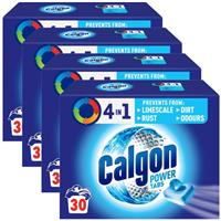 4 x 30 Calgon 4 in 1 Powerball Tabs Water Softener Tablets Total 120 Bulk Buy