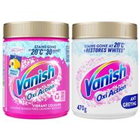 Vanish Oxi Action Powder Fabric Stain Remover Brightens Colours 470g