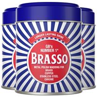 3 x Brasso Metal Polish Wadding 75g For Brass Copper Stainless Steel & Chrome