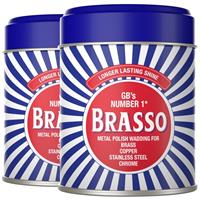2 x Brasso Metal Polish Wadding 75g For Brass Copper Stainless Steel & Chrome