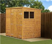 Empire Pent Garden Shed Wooden Shiplap Tongue & Groove 6X6 6ft x 6ft Double Door