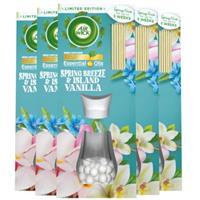 5 x Air Wick Reed Diffuser Air Freshener Spring Breeze & Island Vanilla 33ml