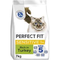 7kg Perfect Fit Advanced Nutrition Sensitive Adult Complete Dry Cat Food Turkey