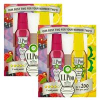 2 x Air Wick V.I.Poo Pre-Toilet Spray Freshener Odour Neutraliser Set 4 x 55ml