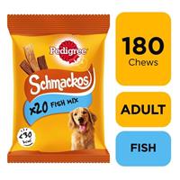 180 Pedigree Schmackos Mixed Fish Dog Treats Dog Chews (9x144g)