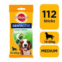 112 Pedigree Daily Dentastix Dental Sticks Dog Treats Medium Dog Chews