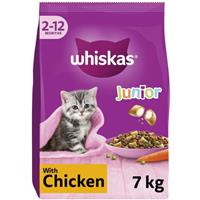7kg Whiskas Kitten Junior Complete Dry Cat Food Chicken Cat Biscuits