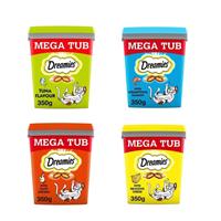 4 x 350g Dreamies Mixed Cat Treats Tuna Salmon Chicken Cheese Cat Biscuits