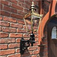 Polished Brass Harrogate Wall Lantern on Bracket 69 x 27cm