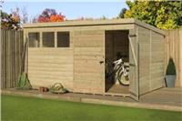 Empire 1500 Pent Garden Shed 10X8 SHIPLAP T&G PRESSURE TREATED WINDOWS