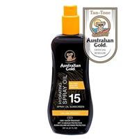 Australian Gold SPF 15 Spray Oil Sunscreen Carrot Oil Formula 237ml