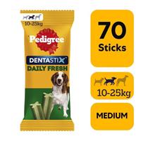 70 Pedigree Dentastix Fresh Adult Medium Dog Treats 70 Dental Sticks Dog Chews