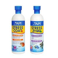 API Stress Coat 473ml + API Stress Zyme 473ml Bundle Aquarium Water Conditione