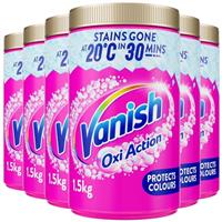 6 x Vanish Oxi Advance Laundry Booster Stain Remover Powder 1.5kg Chlorine-Free