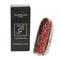 Guerlain Red Lipstick Case Rouge G Ruby Sequins Double Mirror Cap Makeup
