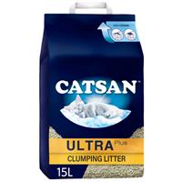 15L Catsan Ultra Clumping Odour Control Cat Litter 15 Litres (3x5L) Kitten