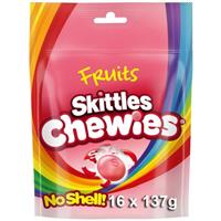 16 x Skittles Chewies Fruits Sweets Chewy Candy Fruit Flavoured 137g Bulk Buy