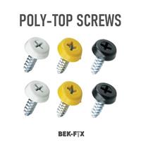Number Plate Screws Fixing Kit Oversized Moulded Head Polytop Screws 10G 18mm