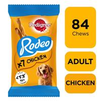 84 Pedigree Rodeo Dog Treats Chicken Dog Chews (12x123g)
