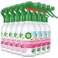 8 x Air Wick Jasmine Bouquet Active Fresh Room Spray Air Freshener 236ml
