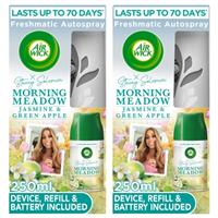 2 x Air Wick Morning Meadow Freshmatic Autospray Freshener Kit Stacey Solomon