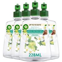 4x Air Wick Active Fresh Aerosol-Free Refill Morning Meadow 228ml Stacey Solomon