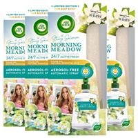 4 x Air Wick Active Fresh Aerosol-Free Spray Kit Morning Meadow Stacey Solomon