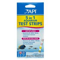 API 5-IN-1 Test Strips Freshwater and Saltwater Aquarium Test Strips Pack of 4