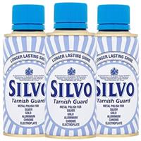 3 x Silvo Metal Polish Anti-Tarnish Protection Silver Aluminium Chrome 175 ml