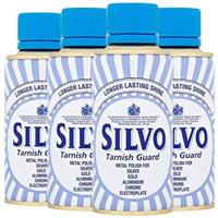 4 x Silvo Metal Polish Anti-Tarnish Protection Silver Aluminium Chrome 175 ml