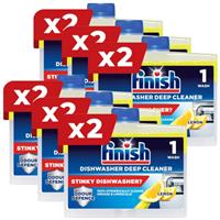 12 x Finish Dishwasher Machine Cleaner Lemon Deep Cleans Dirt & Limescale 250ml