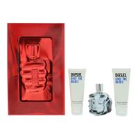 Diesel Only The Brave 3 Piece Gift Set: EDT 75ml - 2 X Shower Gel 75ml Men Spray