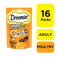 16 x 55g Dreamies Shakeups Rockin Roost Cat Treats